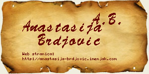 Anastasija Brđović vizit kartica